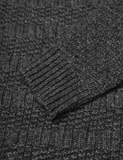 Goodland Knitted Jumper - Dark Grey Melange
